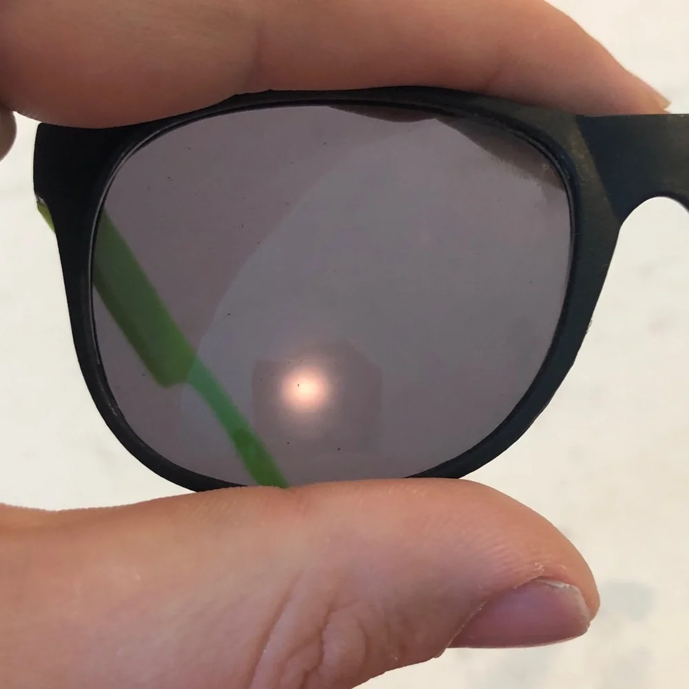 Black Sunglasses with Neon Green Arms
